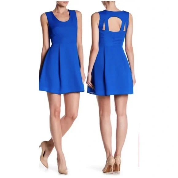 19 Cooper | Dresses | Nwt 9 Cooper Cobalt Blue Fit Flare Dress L | Poshmark